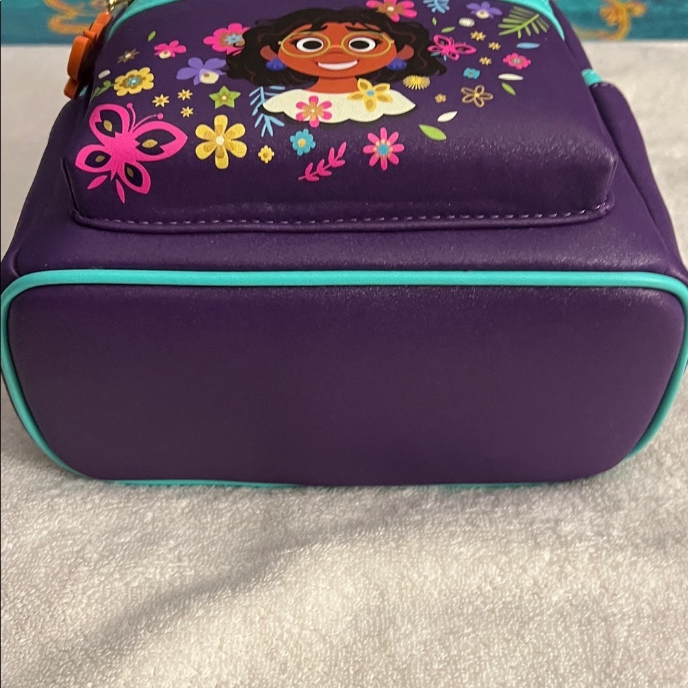 Disney Encanto Loungefly Purple Floral Mini Backpack - Picture 2 of 6